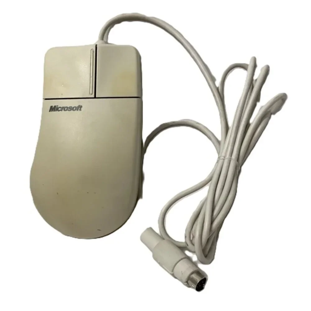 Mouse Port Compatible Mouse 2.1 a Microsoft 90516 2-Button PS/2 Vintage